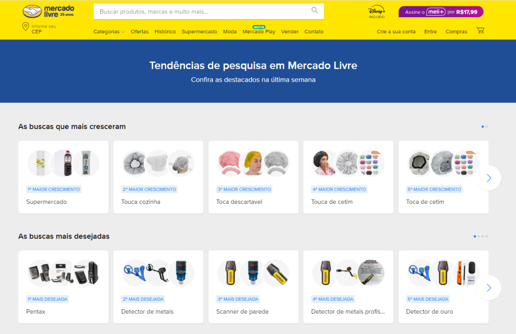 Ferramenta de Tendências do Mercado Livre