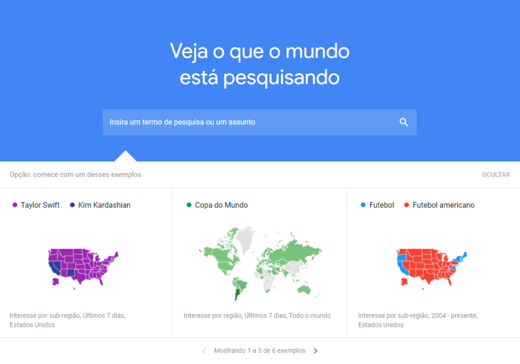 google trends serve para monitorar pesquisas e identificar o surgimento de tendências