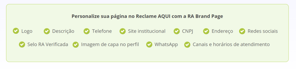 Personalize o Reclame Aqui