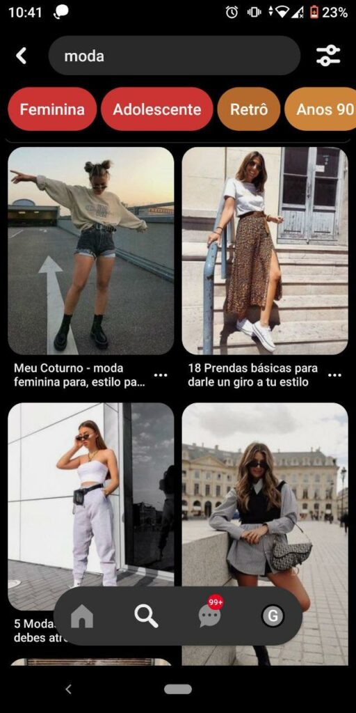 Moda no Pinterest