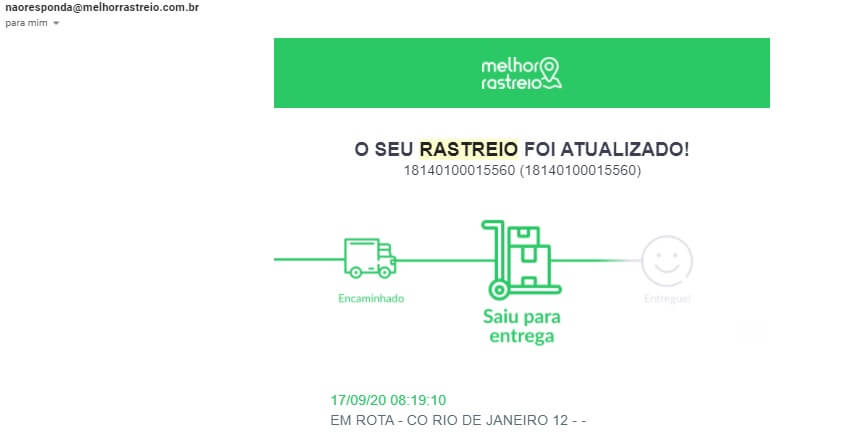 melhor rastreio entrega de produto melhor envio