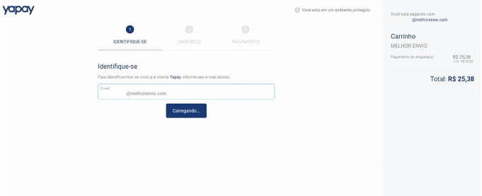 Identifique-se com o e-mail