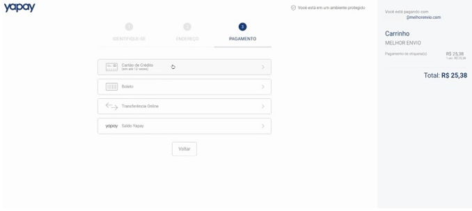 Selecione o método de pagamento