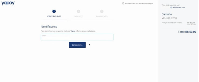 Identifique-se com o e-mail