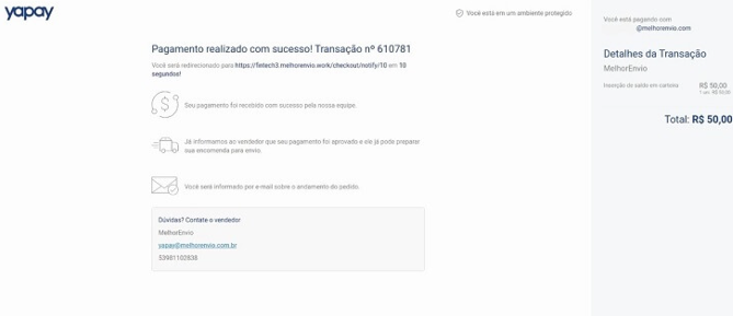 Detalhes da transação