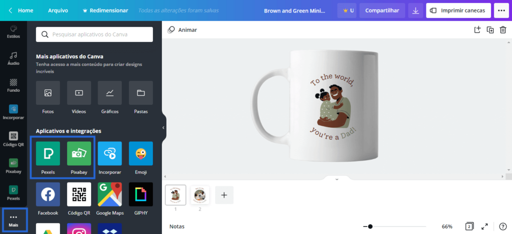 banco de imagens Canva