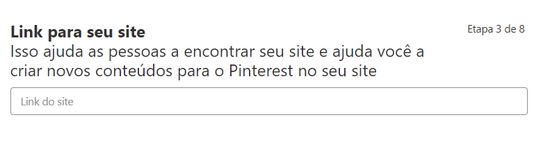 print pinterest link para o seu site
