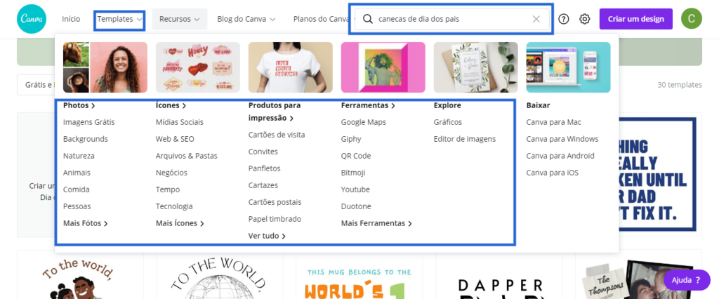 Templates do Canva
