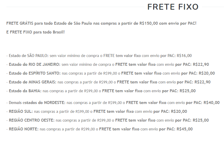 Print do site dos Correios com status da encomenta