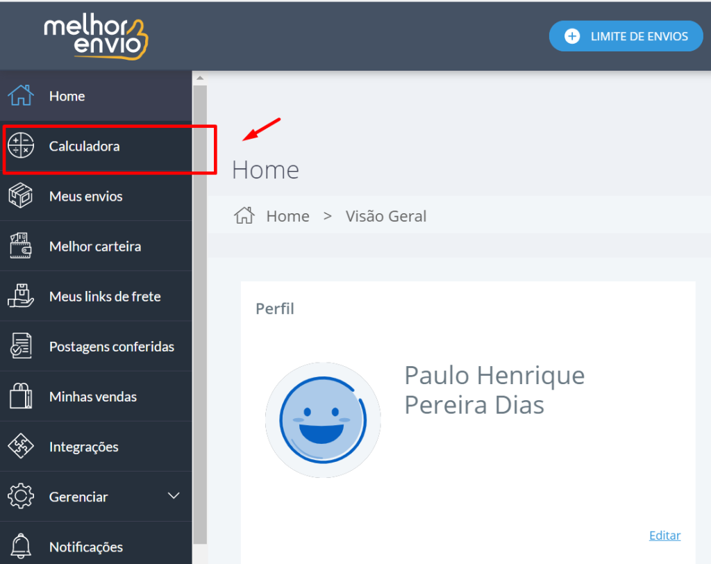 escolher a transportadora para sua loja virtual