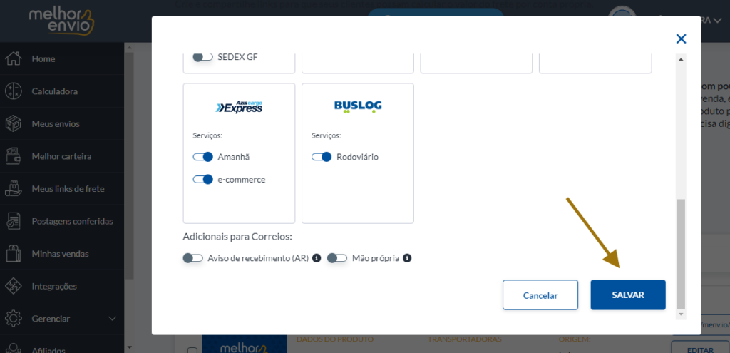 Selecione o botão "Salvar"