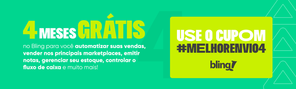 Bling 4 meses Grátis. Use o cupom #MELHORENVIO4