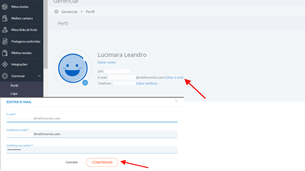 alterar-email-melhor-envio