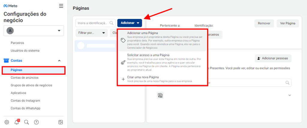 adicionar-pagina-face-ads
