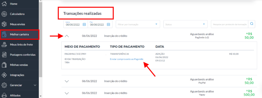 enviar-comprovante-Melhor-Envio
