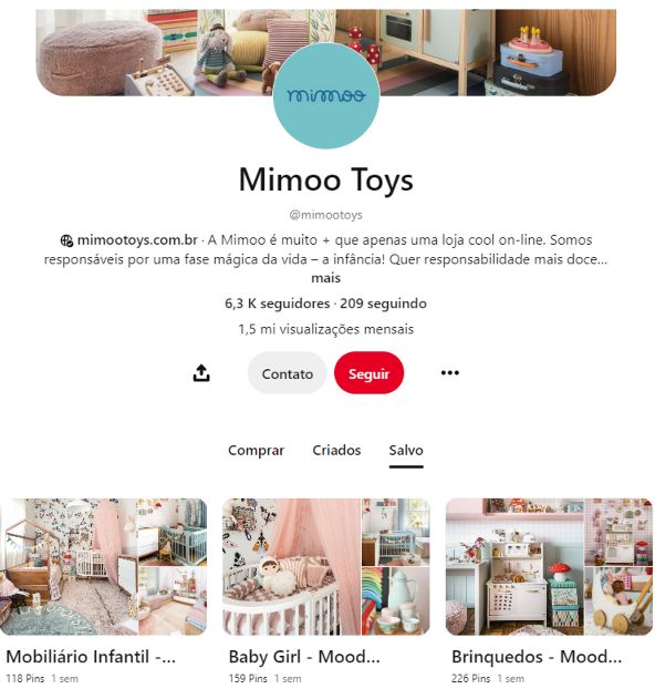 Perfil "Mimoo Toys" no pinterest