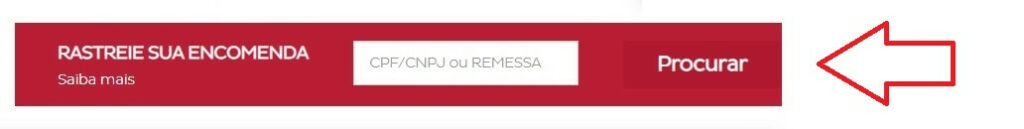 Campo para rastreio de encomenda jadlog utilizando CPF/CNPJ ou código de remessa