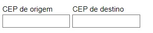 Print página do CEP dos Correios Print site dos Correios onde tem o campo para inserir o CEP de origem e CEP de destino