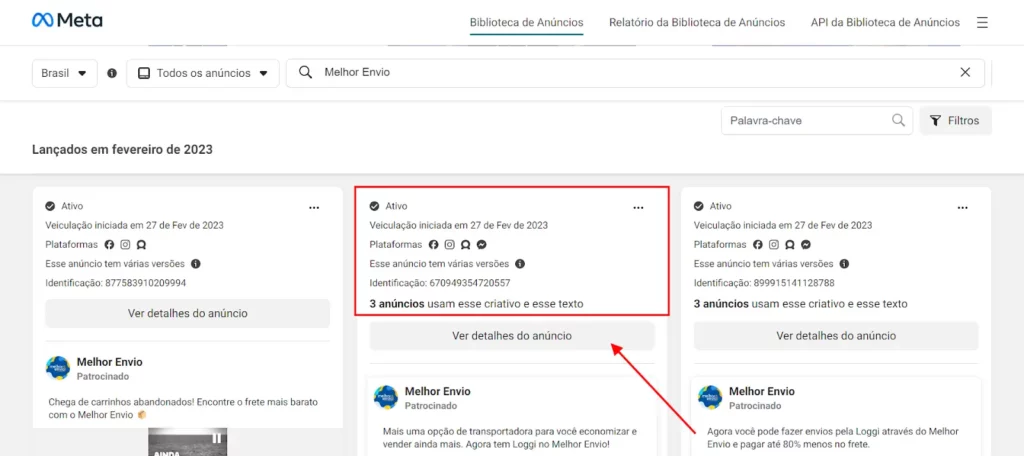 Clique em "Ver detalhes do anúncio"
