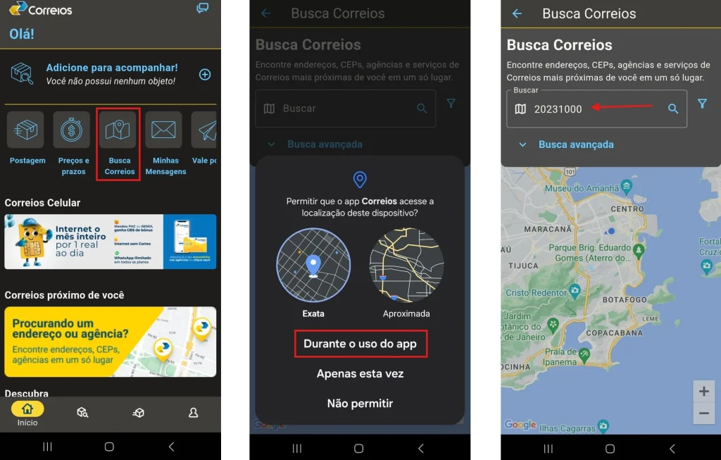 Como achar agência dos correios perto de mim pelo app dos Correios