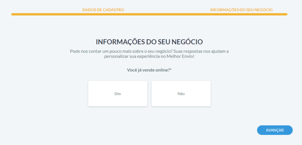 Formulário para cadastro