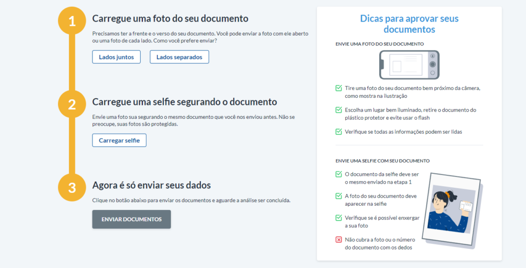 Envio dos documentos 