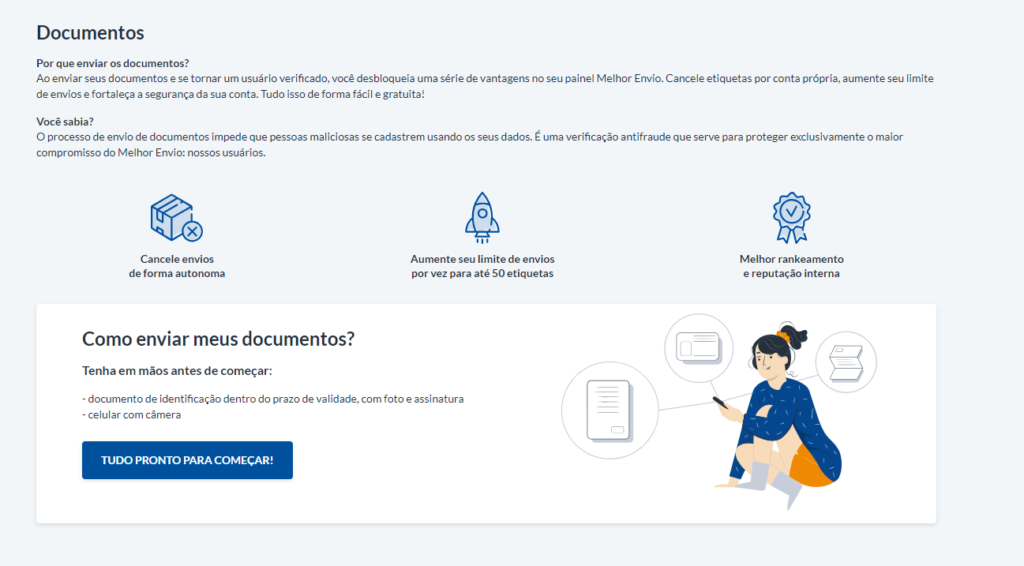Documentos para aumento do limite
