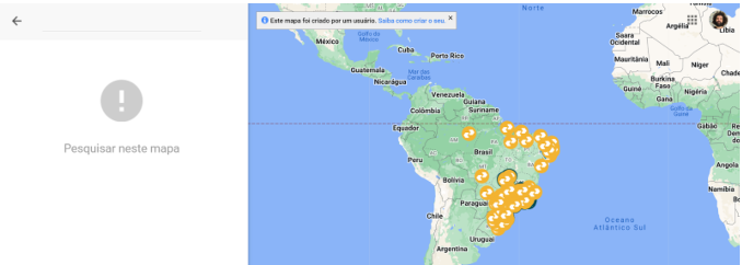 efetue a pesquisa no mapa