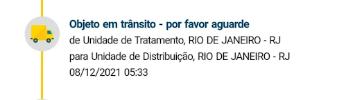 Correios: Objeto em trânsito - por favor aguarde