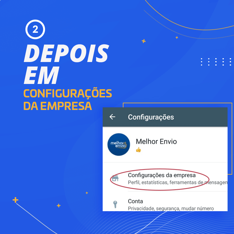Depois em configurações da empresa