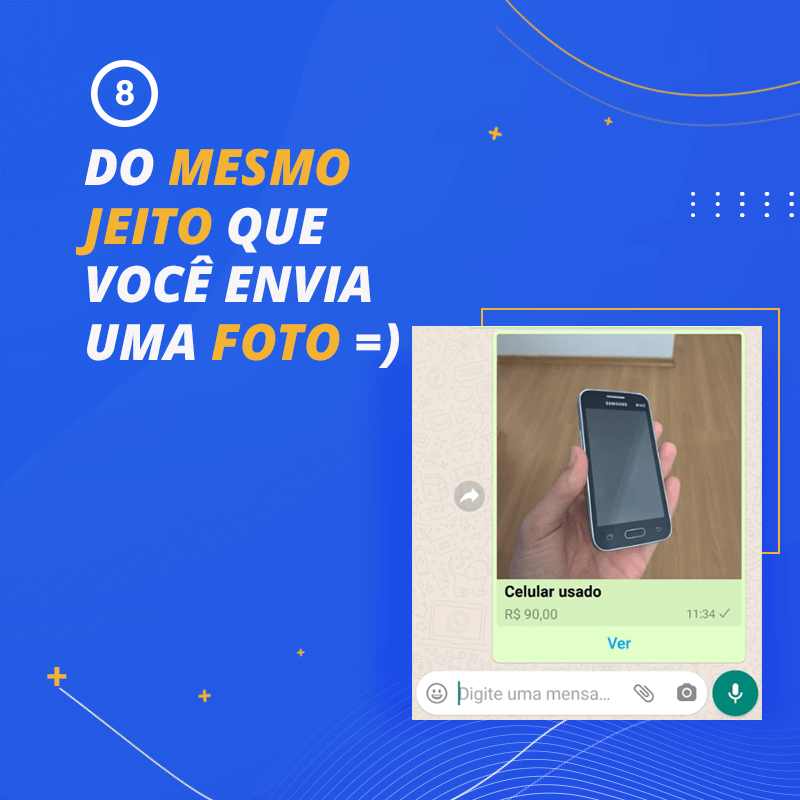 Do mesmo jeito que você envia uma foto