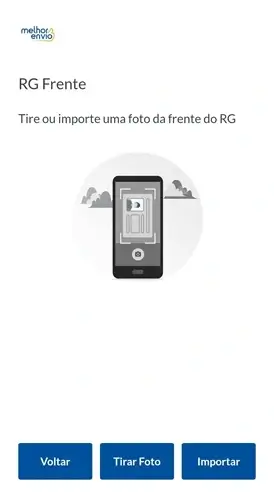 Selecione Tirar foto, Importar, voltar
