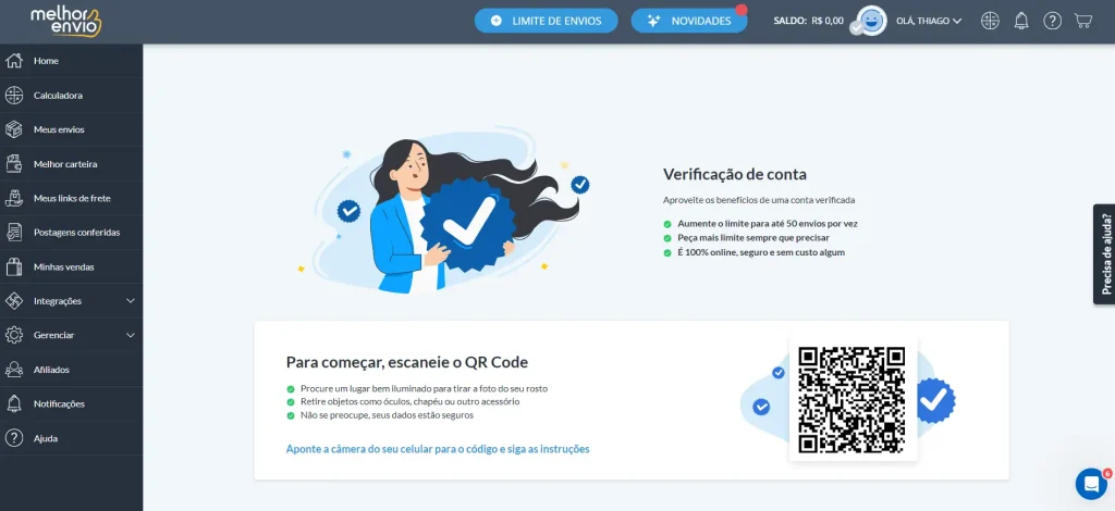 exemplo do qr-code para verificar conta