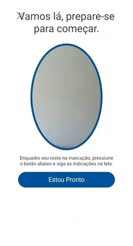 Enquadramento do rosto para a confirmação da foto