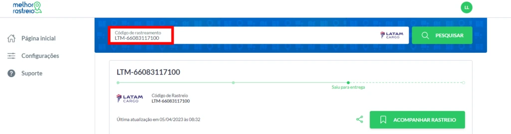 rastrear encomenda latam no Melhor Rastreio