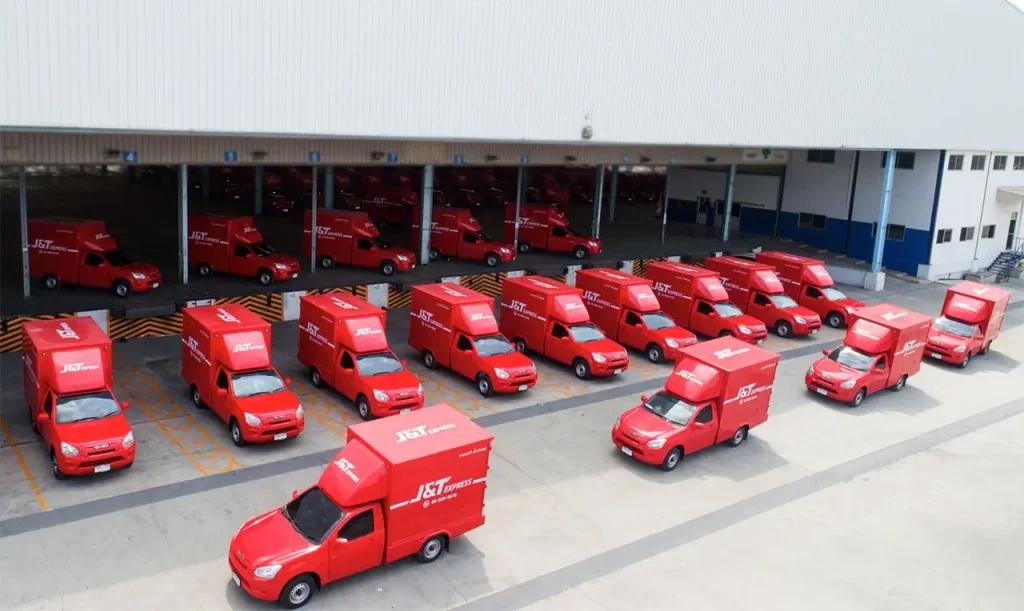 Frota de carros da J&T Express