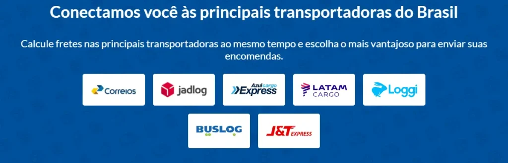 Conectamos você às principais transportadoras do Brasil
