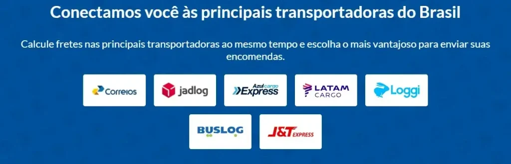 Principais transportadoras do Melhor Envio
