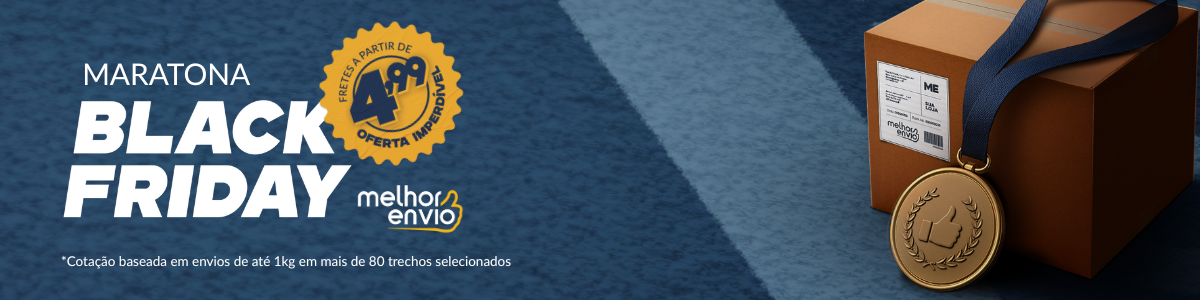 Banner da campanha especial de Black Friday com fretes a partir de R$4,99