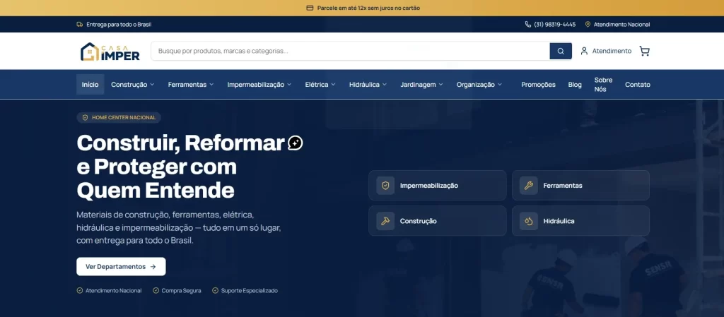 Home do site da Casa Imper